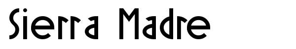 Sierra Madre font preview